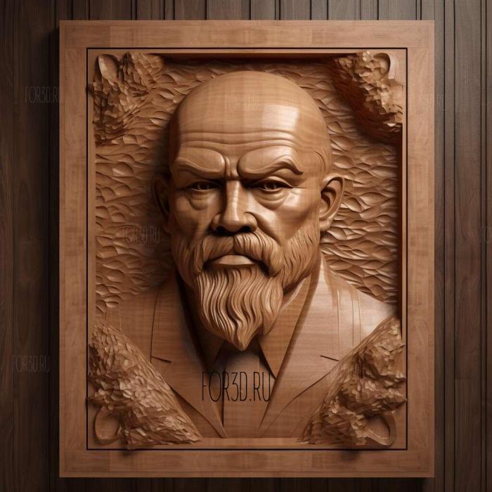 Vladimir Lenin 4 stl model for CNC